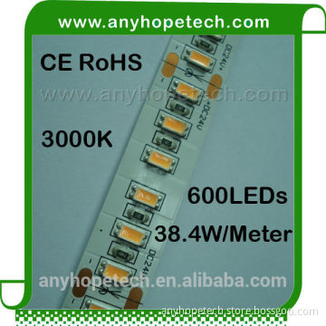 2 years guarantee 5730 SMD 600LEDs 38.4W per Meter led christmas strip lights